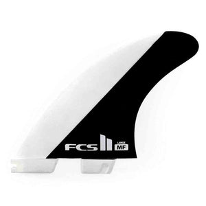 FCS II MF Black/White Large Thruster Surfboard Fin Set