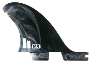 FCS II MR PC Twin Fin Set (Black/White)