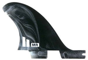 FCS II MR PC Twin Fin Set (Black/White)