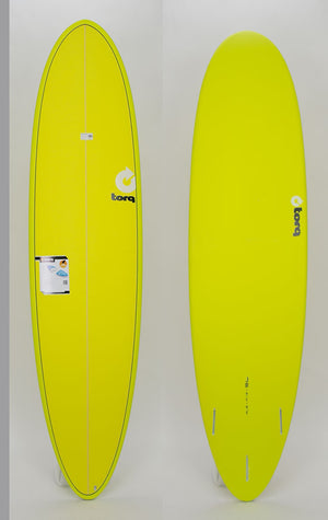 Torq 7'6 Funboard Yellow Pinline Surfboard