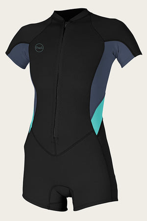 O'Neill Womens Bahia Chest Zip S/S 2/1mm Springsuit