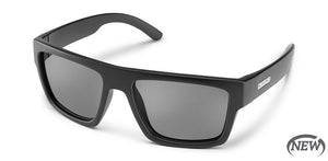 Suncloud Flateline Matte Black 57 Grey Sunglasses