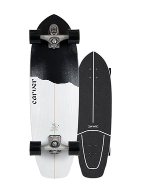 Carver Black Tip 32.5" C7 Surf Skate Complete