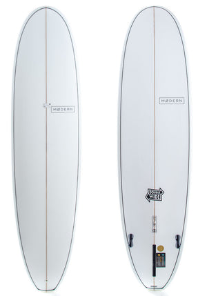 Modern 7'4 Double Wide X2 Clear Finish Surfboard