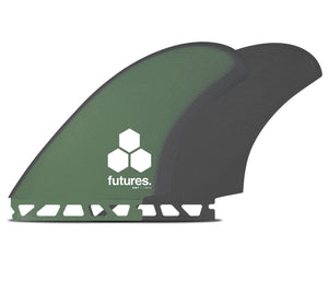 Futures FiberGlass BMT Green/Gray Twin Fin Set