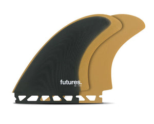 Futures EN FG Twin Slate/Ochre Surfboard Fin Set