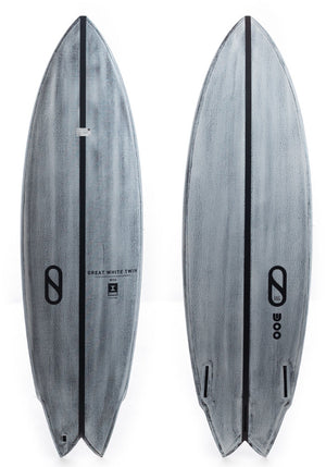 Great White Twin 5'11 IB Volcanic Shortboard
