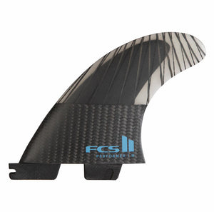 FCS II Performer PC Carbon Medium Tranquil Blue Thruster Surfboard Fins