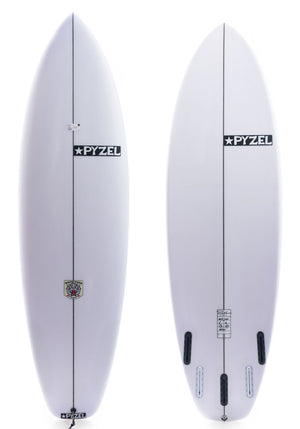 Pyzel 6'2 White Tiger w/ Futures Shortboard Surfboard