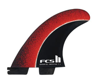 FCS II PC+Aircore Gabriel Medina Thruster Large Fireball Surfboard Fins