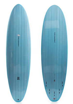 Thunderbolt 6'10 Moe Mini Light Blue (Red) Mid-Length Surfboard