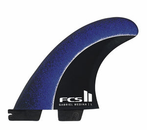 FCS II PC+Aircore Gabriel Medina Thruster Large Blue Surfboard Fins