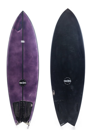 Used JS 5'10 Black Baron Futures Twin Surfboard
