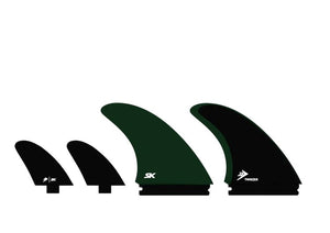 Firewire Twinzer Fins Large Army Green Sufboard Fins