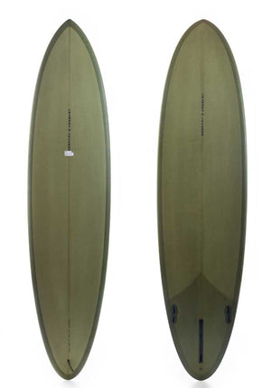 Channel Islands 7'6 Mid Olive Surfboard FCS II 2 + 1