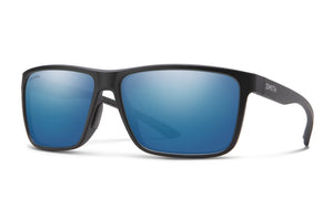 Smith Optics Riptide Matte Black Polar Blue Mirror Sunglasses