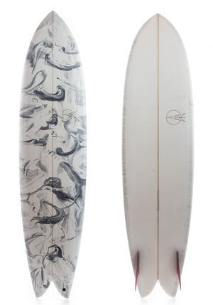 Used 7'6 VV Shapes Longfish Glass on Twin
