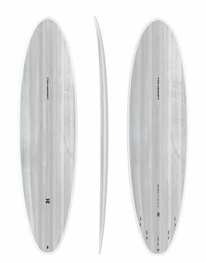 Thunderbolt 6'6 Moe Mini Candy White (Red) Mid-Length Surfboard
