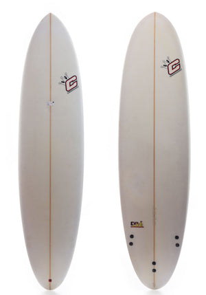 Used 7'2 Clayton MidLength Surfboard FCS Plugs