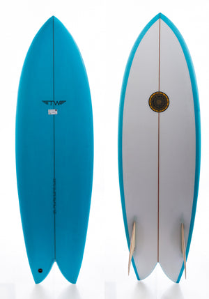 Used Tyler Warren 5'6 Dream Fish Twin Fin Surfboard