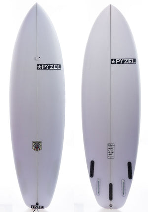 Pyzel 6'2 White Tiger w/Futures Shortboard Surfboard