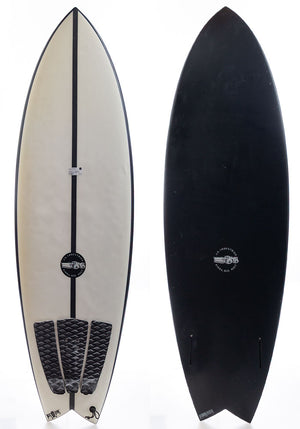 Used JS 5'10 Black Baron Futures Twin Surfboard