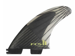FCS II Carver PC Carbon Medium Eucalyptus Thruster Surfboard Fins