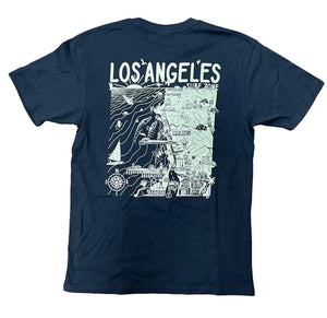 Rider Shack Distant Local Mens Los Angeles Map T-Shirt