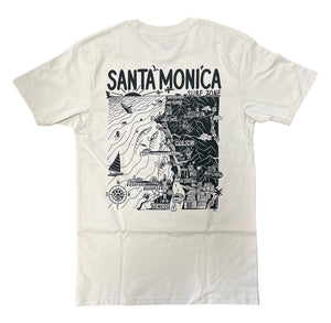 Rider Shack Distant Local Mens Santa Monica Map T-Shirt