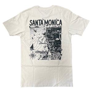 Rider Shack Distant Local Mens Santa Monica Map T-Shirt