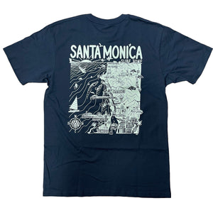 Rider Shack Distant Local Mens Santa Monica Map T-Shirt