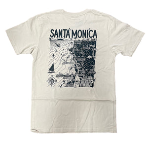Rider Shack Distant Local Mens Santa Monica Map T-Shirt