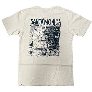 Rider Shack Distant Local Mens Santa Monica Map T-Shirt