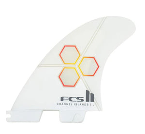 FCS II CI PC Tri Fin Large Set-White/Flame