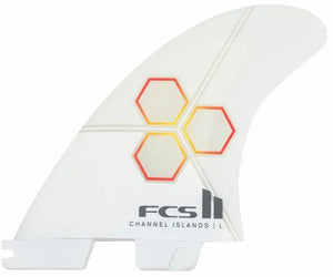 FCS II CI PC Tri Fin Large Set-White/Flame
