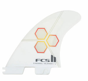 FCS II CI Upright Large Tri/Quad White Surfboard Fins