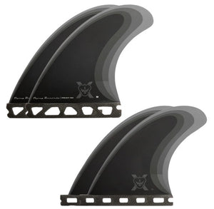Flying Diamonds Tri Quad Medium Black Surfboard Fins 1 Tab