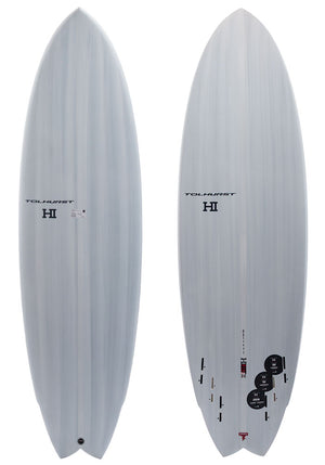 Harley Ingleby 5'10 HIBT 3+3 White-Red (Red) Full-Nose Surfboard