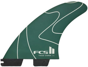 Yago Dora FCSII  Pulse Green Large Surfboard Fins